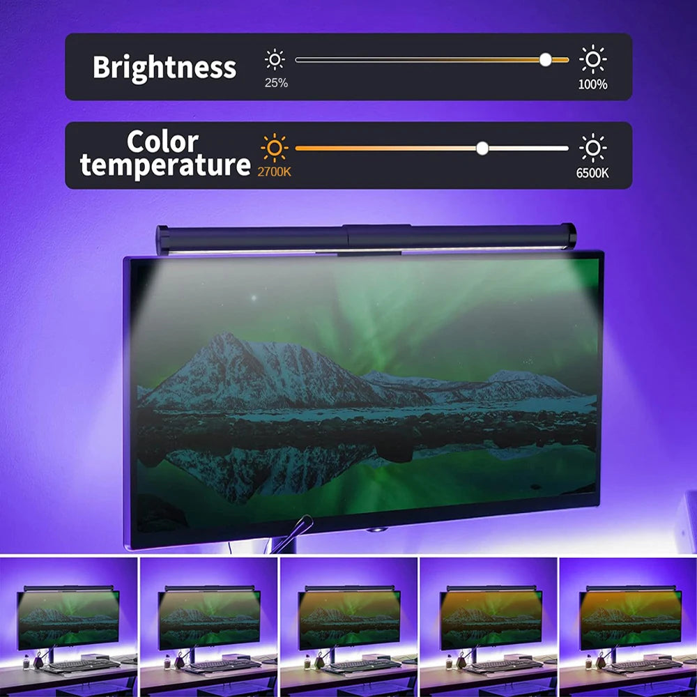 Illumina Smart - Barra Luminosa LED Salva-Spazio per Monitor con Telecomando Wireless